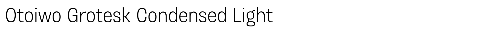 Otoiwo Grotesk Condensed Light image